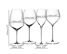 Riedel Wijnglazeset Veloce -  Cabernet / Merlot, Pinot Noir / Nebbiolo, Sauvignon Blanc & Chardonnay  - 4 stuks