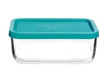 Bormioli Rocco Glazen Vershoudbakje Frigoverre - Blauw 21 x 13 x 8 cm / 1.4 liter
