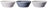 Cookinglife Saladeschalen Siaki - Wit / Blauw / Grijs ø 25 cm - Porselein - 3 stuks