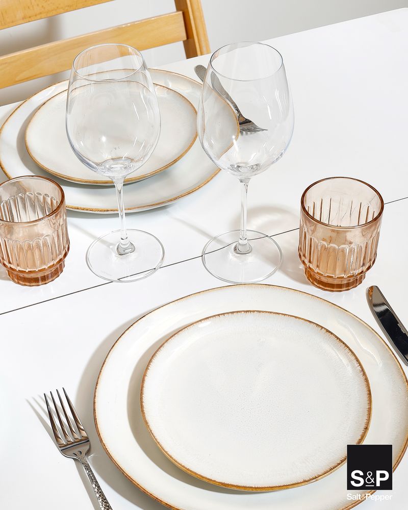 Salt & Pepper Serviesset Artisan Wit 12-delig / 4 personen - 4 dinerborden, 4 ontbijtborden en 4 kommen