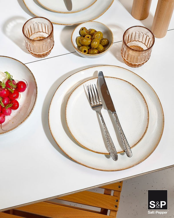 Salt & Pepper Ontbijtborden / Dessertborden Artisan Wit ø 20 cm - 4 Stuks