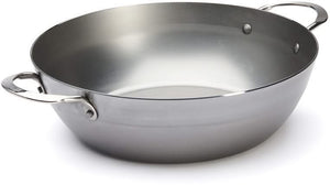 De Buyer Hapjespan / Sauteuse met 2 handvaten - Mineral B Pro - ø 32 cm / 5.5 liter - zonder anti-aanbaklaag