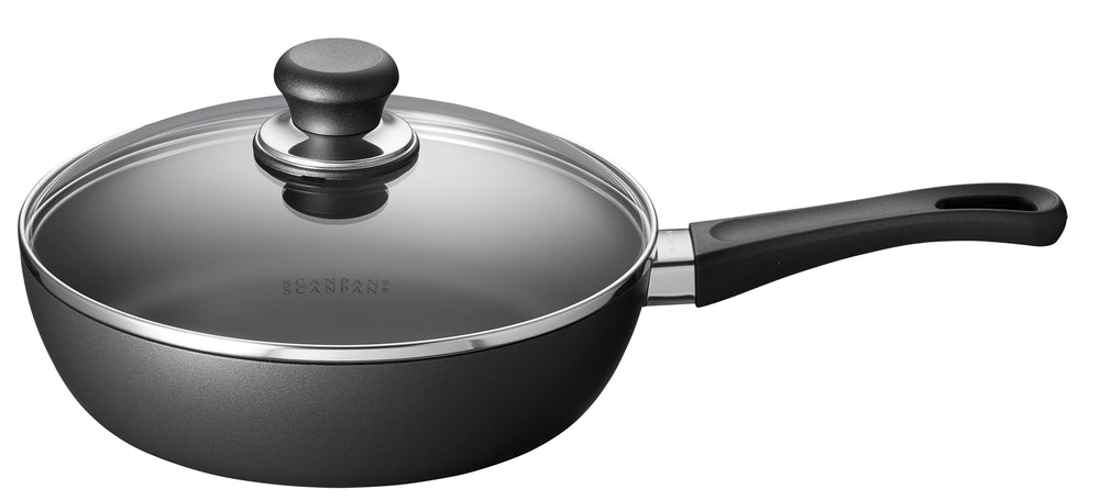 SCANPAN Hapjespan / Sauteerpan met deksel Classic Induction ø 24cm / 2 liter - geschikt voor alle warmtebronnen - standaard anti-aanbaklaag