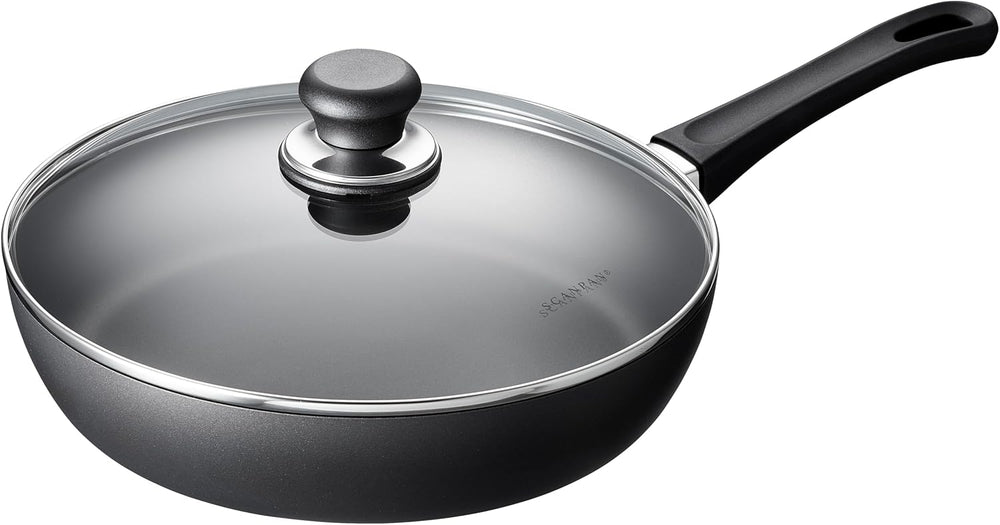 SCANPAN Hapjespan / Sauteerpan met deksel Classic Induction ø 28cm / 3 liter - geschikt voor alle warmtebronnen - standaard anti-aanbaklaag