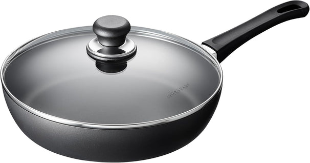 SCANPAN Hapjespan / Sauteerpan met deksel Classic Induction ø 28cm / 3 liter - geschikt voor alle warmtebronnen - standaard anti-aanbaklaag
