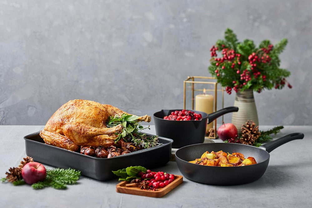 SCANPAN Hapjespan / Sauteerpan met deksel Classic Induction ø 28cm / 3 liter - geschikt voor alle warmtebronnen - standaard anti-aanbaklaag