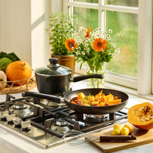 SCANPAN Koekenpannenset Classic Induction ø 24 & 28 cm - geschikt voor alle warmtebronnen - standaard anti-aanbaklaag