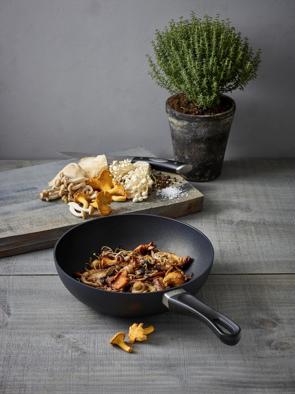 SCANPAN Wokpan Classic Induction ø 24 cm - geschikt voor alle warmtebronnen - standaard anti-aanbaklaag