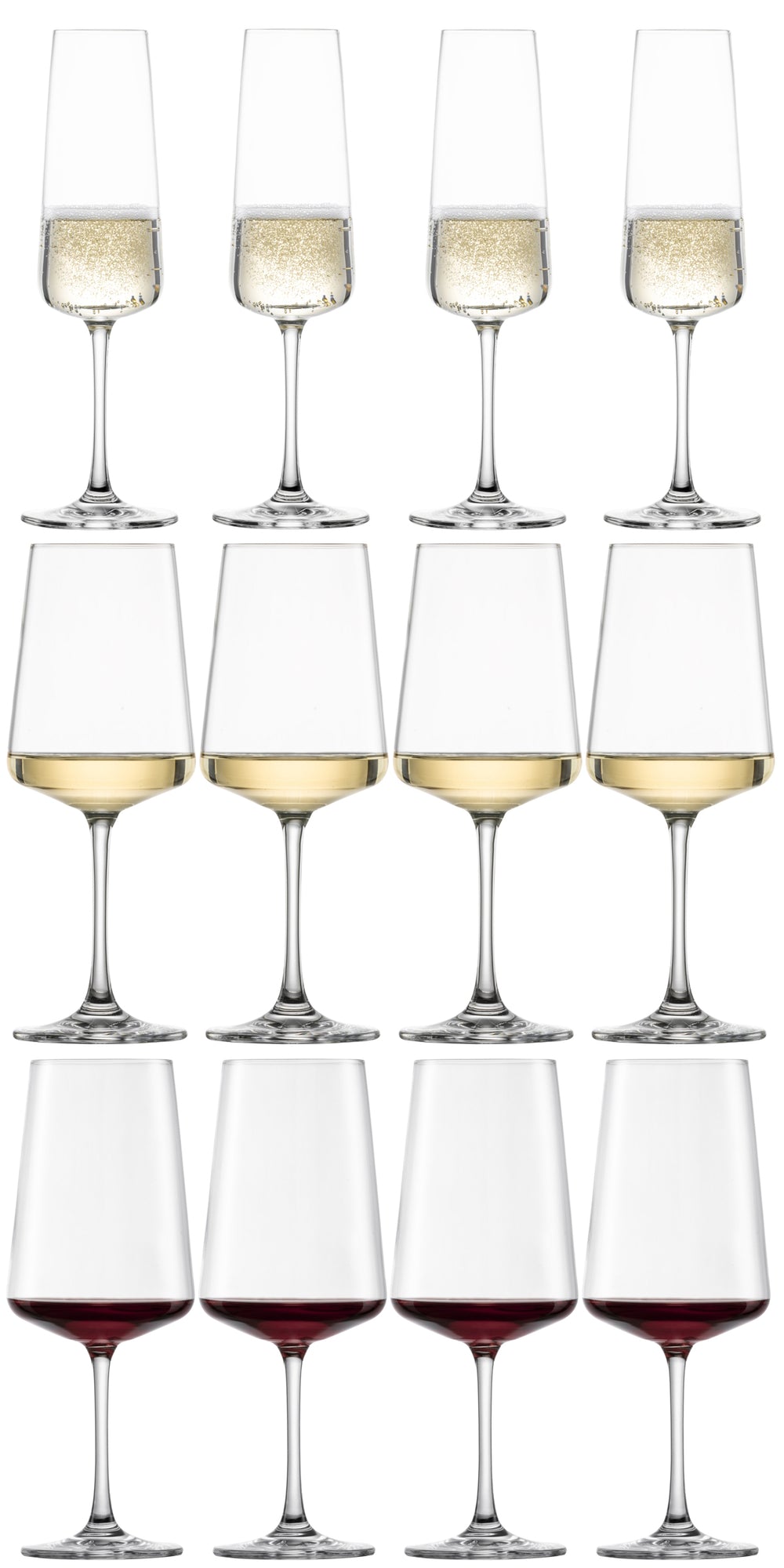 Schott Zwiesel Wijnglazenset MioVino 12-delige - Rode wijnglazen, Witte wijnglazen en Champagneglazen