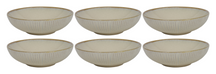 Cookinglife Diepe Borden / Pastaborden Coastal Lines Ocean Beige ø 18 cm - 6 Stuks set image
