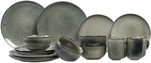 Salt & Pepper Serviesset Meridian - Groen/Blauw 16-delig / 4 personen - 4 dinerborden, 4 ontbijtborden, 4 kommen en 4 kopjes