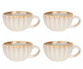 Cosy & Trendy Cappuccino Kop met Oor Astera Pearl Beige - ø 12 cm / 450 ml - 4 Stuks