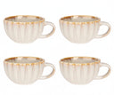 Cosy & Trendy Cappuccino Kop met Oor Astera Pearl Beige - ø 12 cm / 450 ml - 4 Stuks