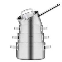 Sola Pannenset Juvia 4-Delig RVS - Downdraft geschikt - Kookpan ø 16, 18, 20 cm & Steelpan ø 16 cm - geschikt voor alle warmtebronnen