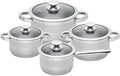 Sola Pannenset Furore 4-Delig RVS Kookpan ø 16, 18, 20 cm & Steelpan ø 16 cm - geschikt voor alle warmtebronnen