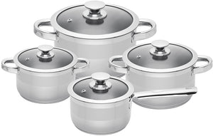 Sola Pannenset Furore 4-Delig RVS Kookpan ø 16, 18, 20 cm & Steelpan ø 16 cm - geschikt voor alle warmtebronnen