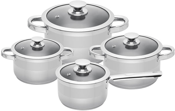 Sola Pannenset Furore 4-Delig RVS Kookpan ø 16, 18, 20 cm & Steelpan ø 16 cm - geschikt voor alle warmtebronnen