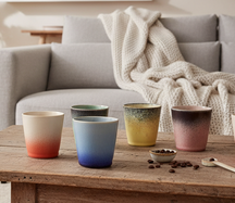 Studio Tavola Koffieset - Koffiekopjes & Cappuccinokopjes - Fire - 12 stuks