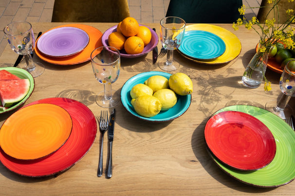 Studio Tavola Serviesset Sunny Summer 18-delig / 6 personen - 6 ontbijtborden, 6 soepborden en 6 dinerborden
