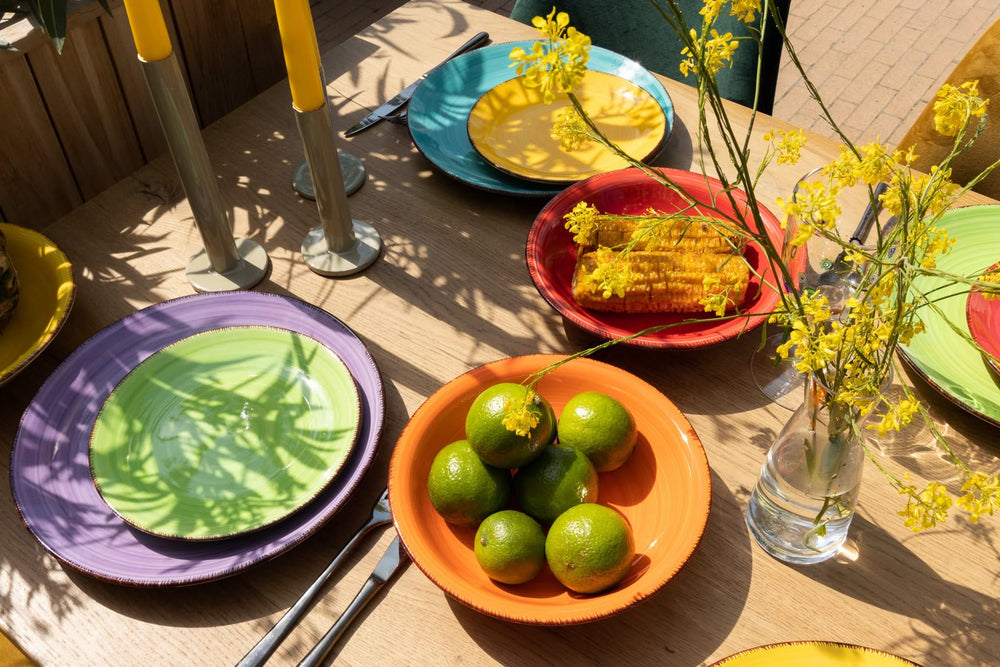 Studio Tavola Diepe Borden / Pastaborden Sunny Summer ø 21 cm - 6 stuks