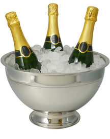 Cookinglife Champagneschaal - Champagne Emmer - Oliebollenschaal - Brushed RVS ø 30 cm