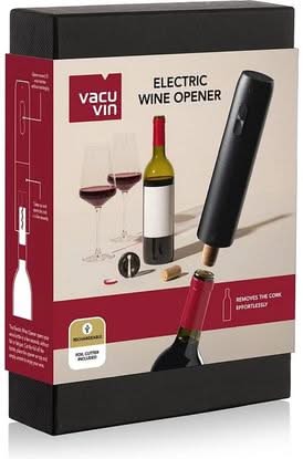 Vacu Vin Elektrische Wijnopener + Foliesnijder - Zwart