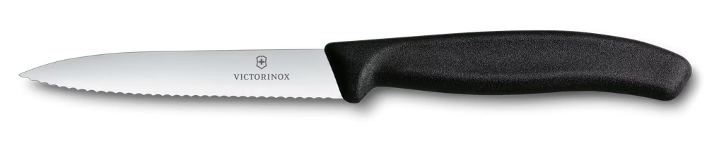 Victorinox Officemessenset Swiss Classic Zwart 2-delig - Gekarteld & Glad Officemes
