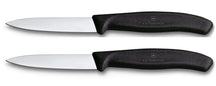 Victorinox Schilmesjes Swiss Classic Zwart - 8 cm - 2 stuks