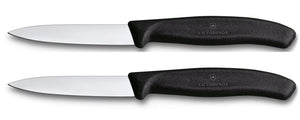 Victorinox Schilmesjes Swiss Classic Zwart - 8 cm - 2 stuks