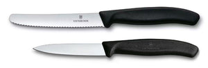 Victorinox Schilmessenset Swiss Classic Zwart 2-delig - Tomatenmes & Schilmes