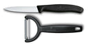 Victorinox Schilmessenset Swiss Classic Zwart 2-delig - Schilmes & Y-Dunschiller