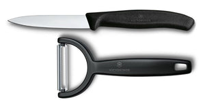 Victorinox Schilmessenset Swiss Classic Zwart 2-delig - Schilmes & Y-Dunschiller