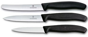 Victorinox Schilmessenset Swiss Classic Zwart 3-delig - Tomatenmes, Officemes & Schilmes
