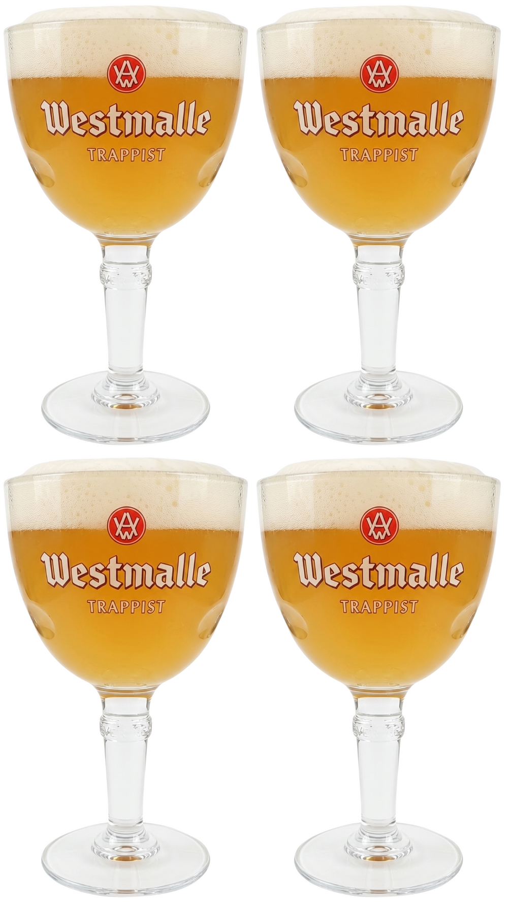 Westmalle Bierglazen 330 ml - 4 Stuks
