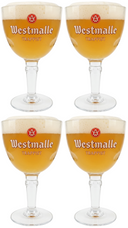 Westmalle Bierglazen 330 ml - 4 Stuks