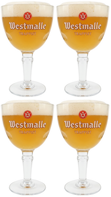 Westmalle Bierglazen 330 ml - 4 Stuks