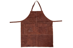 White Fire BBQ Schort Leer - Bruin - Verstelbaar