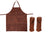 White Fire BBQ Schort & Handschoenen Leer - Bruin - 3-delig