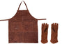 White Fire BBQ Schort & Handschoenen Leer - Bruin - 3-delig