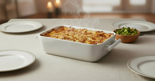 BonBistro Ovenschalen Yong Squito - Wit - 39 x 24 x 6 cm / 3.5 Liter - 2 stuks