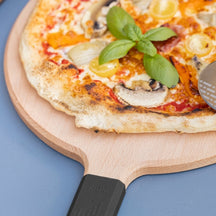 ZiiPa Serveerplank / Pizzaplank Sora Beukenhout Antraciet - ø 31 cm