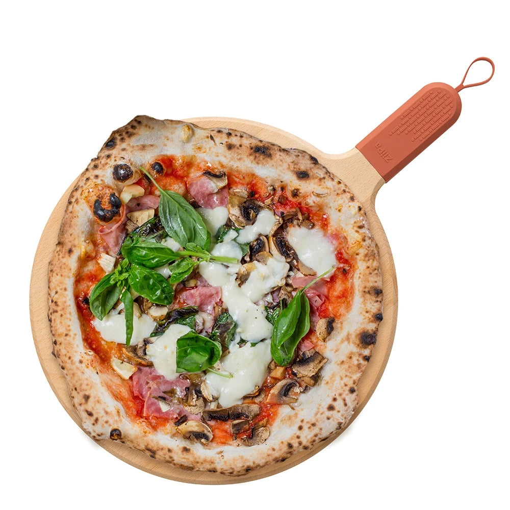 ZiiPa Serveerplank / Pizzaplank Sora Beukenhout Terracotta - ø 31 cm